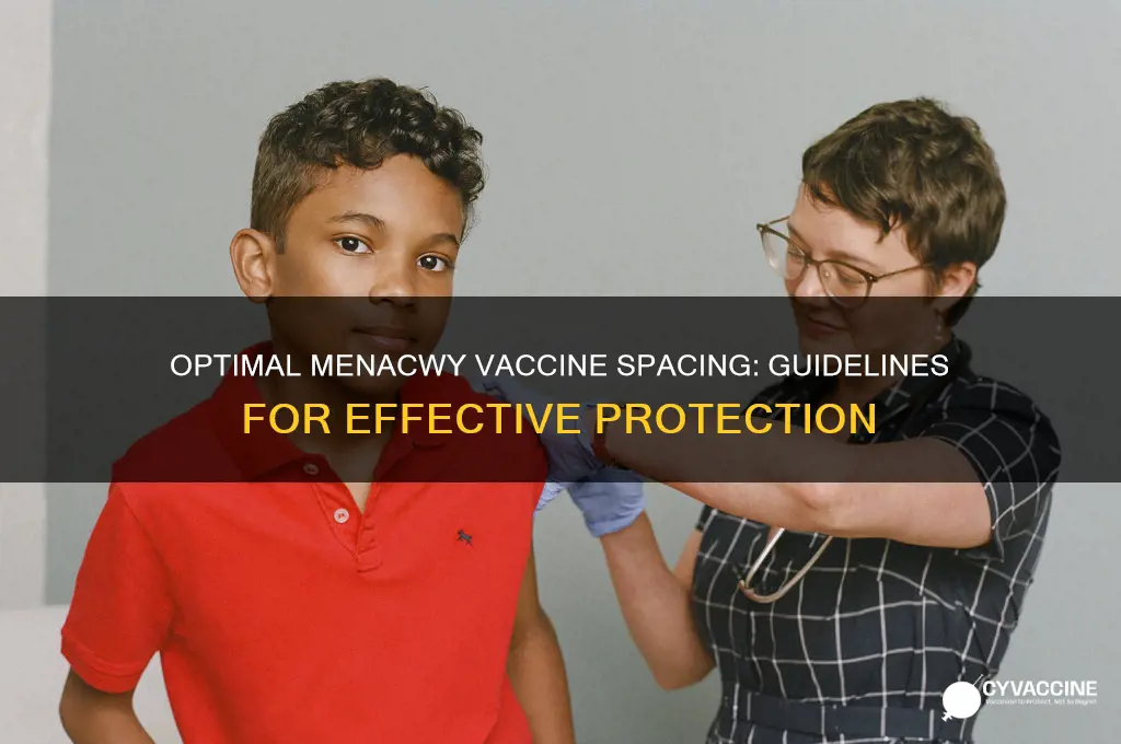 what is the recommended spacing for menacwy vaccines