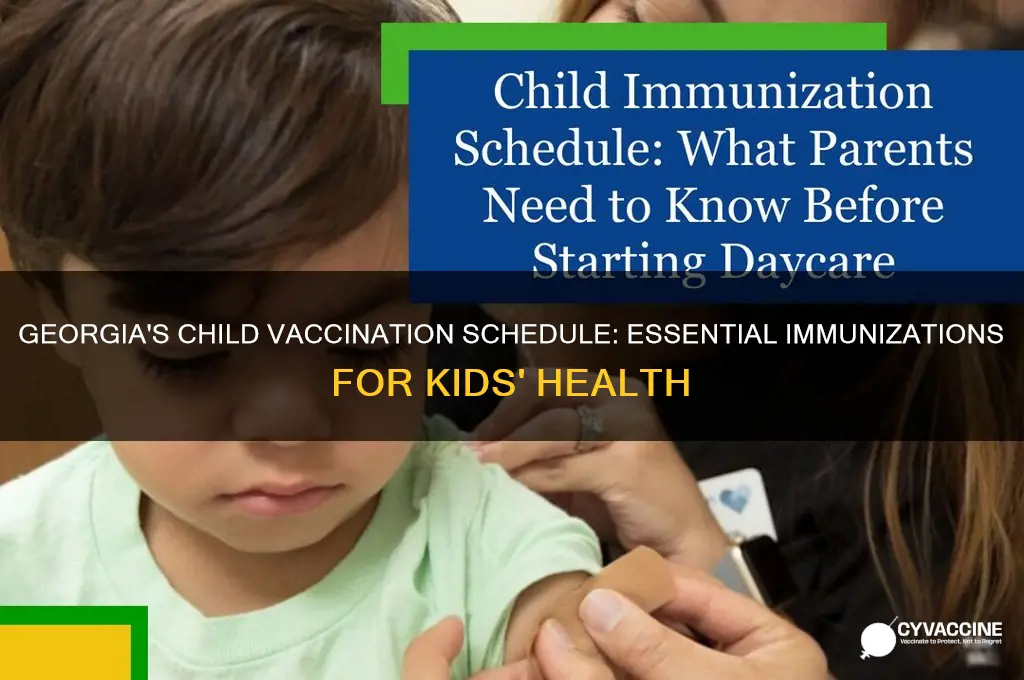 what is the recommended vaccination schedule for childern in ga