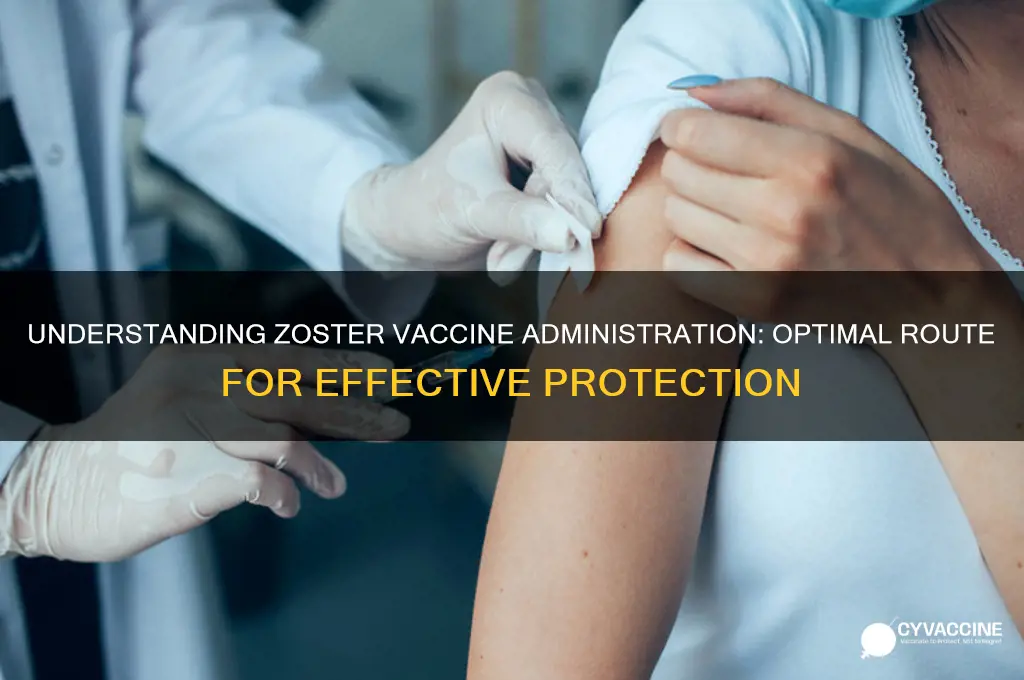 what is the route of administration for the zoster vaccine