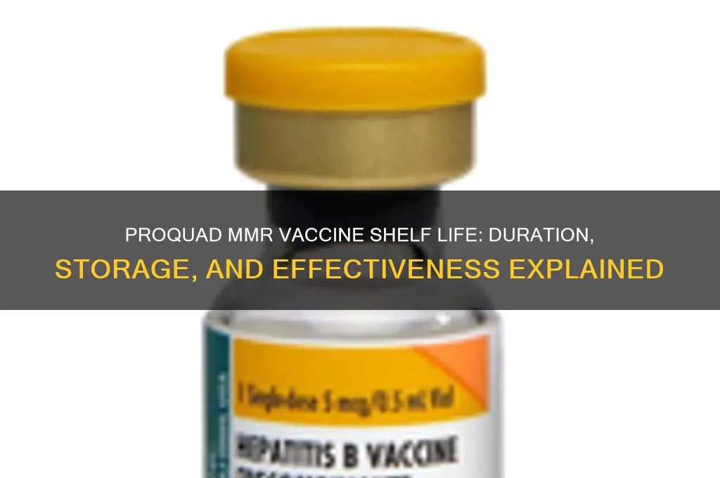 what is the shelf life of proquad mmr vaccine