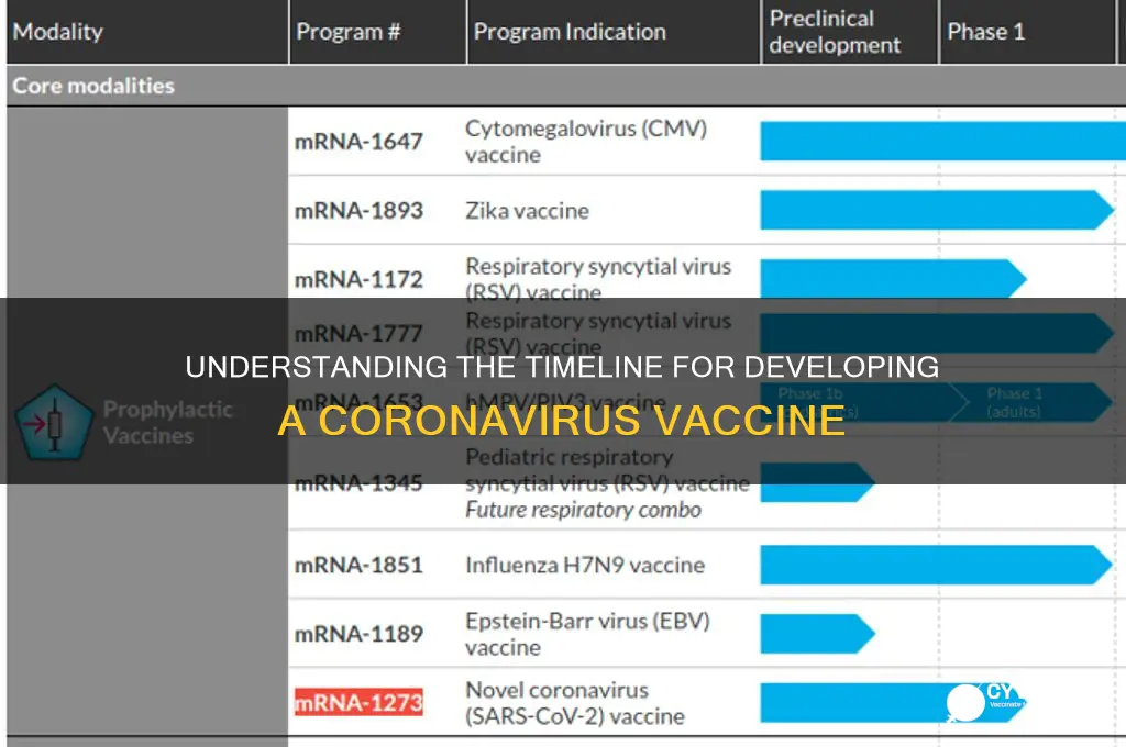 what is the time scale for coronavirus vaccine