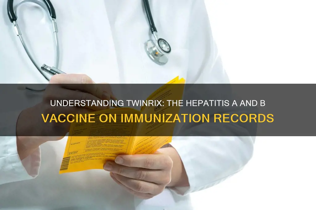 what is the twinrix vaccine on immunization records
