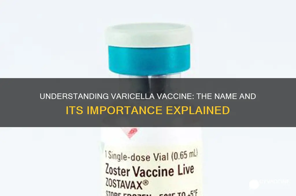 what is the varicella vaccine name