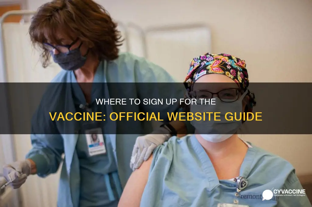 what is the website to sign up for the vaccine