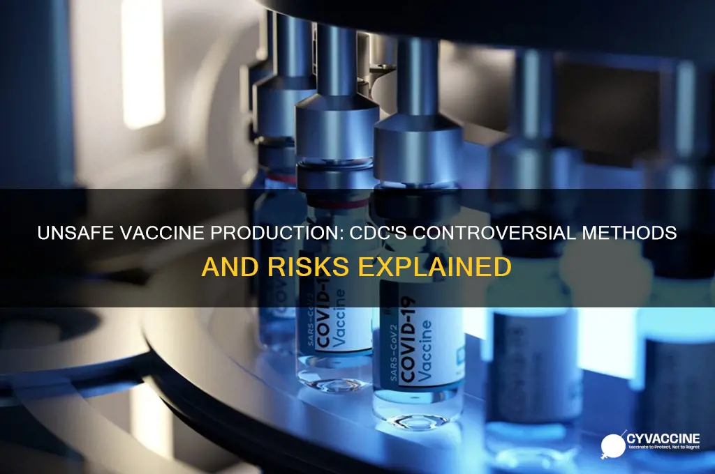what is unsafe about the way cdc produces vaccines