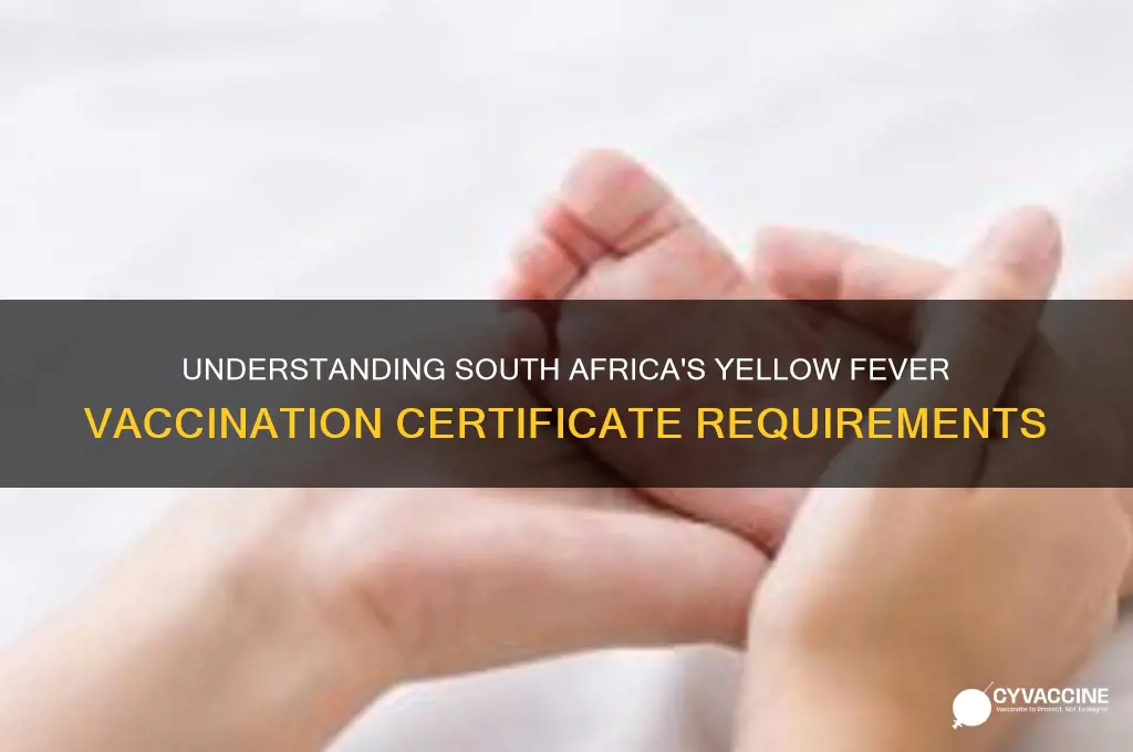 what is yellow fever vaccination certificate south africa