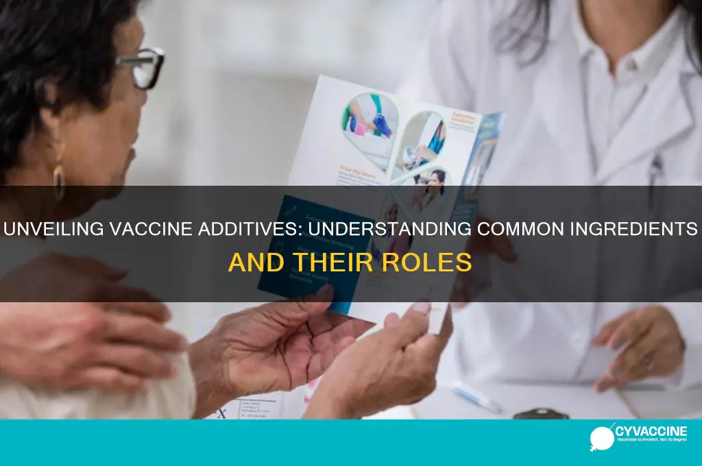 what kinds of additives does one find in vaccines