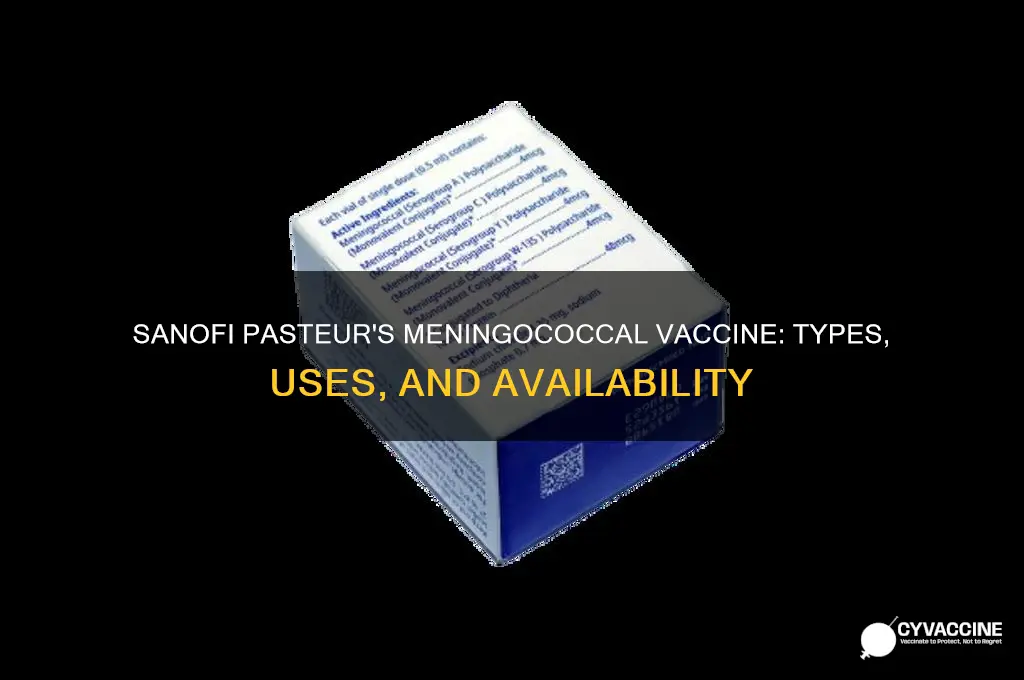 what meningococcal vaccine is made by sanofi pasteur