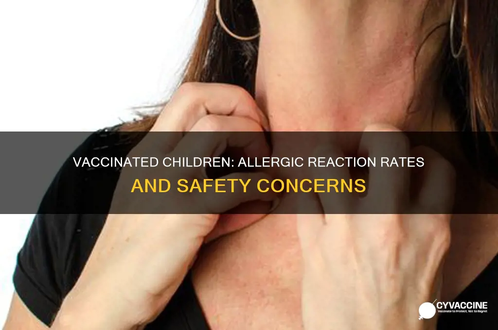 what percent of vaccinated children have an allergic reaction