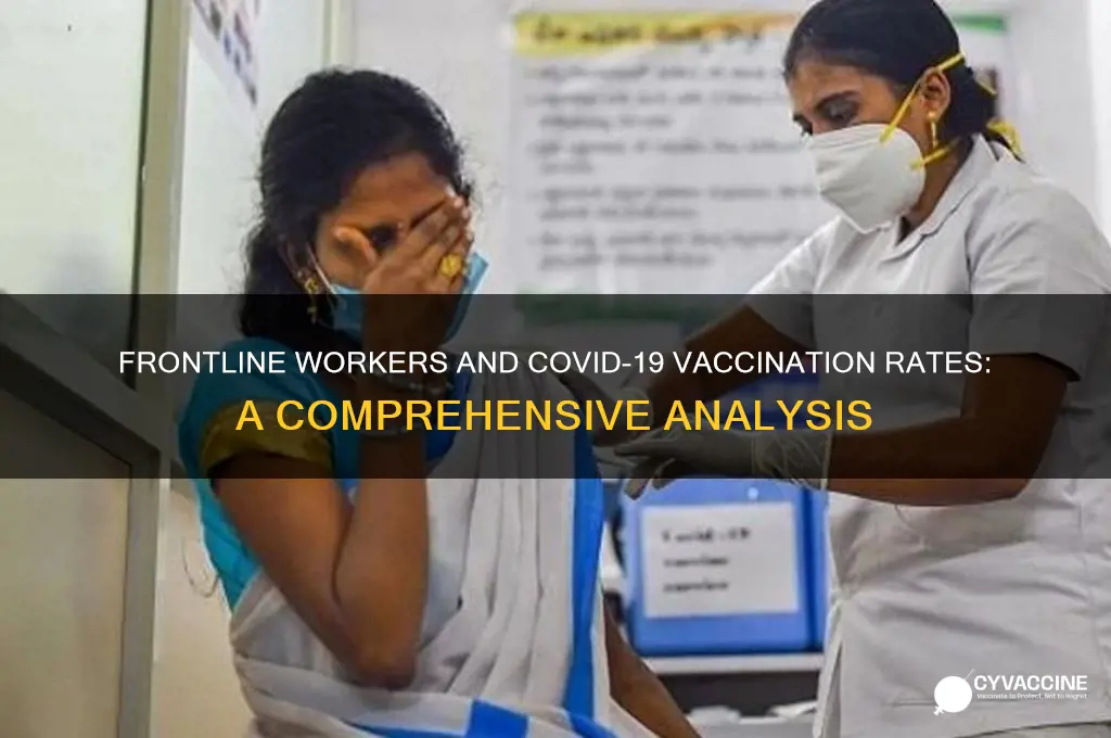 what percentage of frontline workers are taking the vaccine