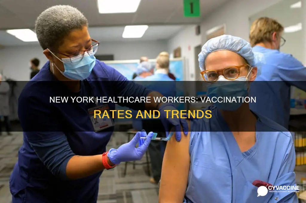 what percentage of new york healthcare workers are vaccinated