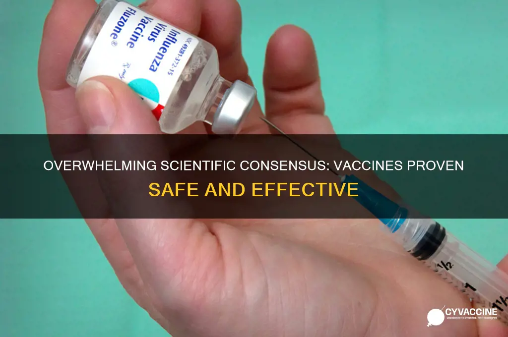 what percentage of scientists believe that vaccines are good