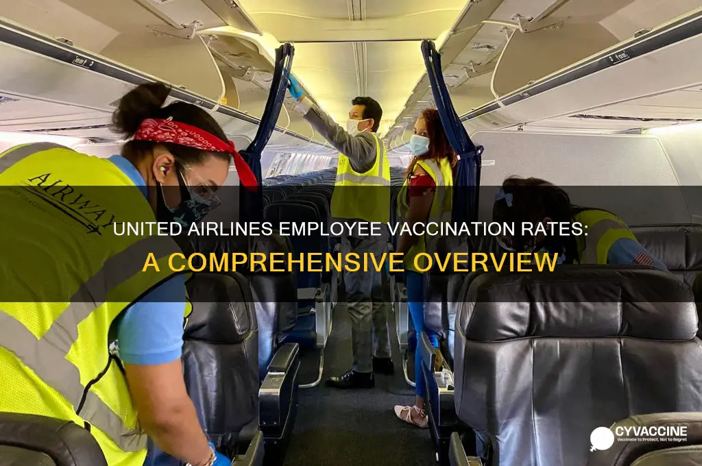 what percentage of united airlines employees are vaccinated