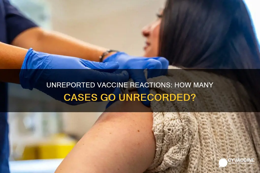 what percentage of vaccine reactions are actually reported