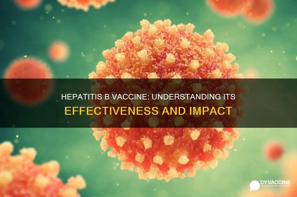 what percente of effectivness is the hepatitis b vaccine