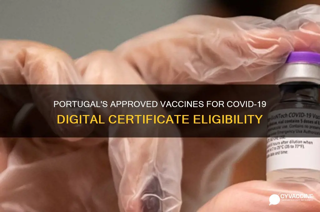 what portugal vaccine is approved for vaccine certificates