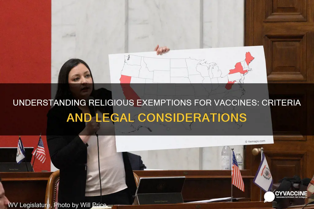 what qualifies as a religious exemption for vaccine