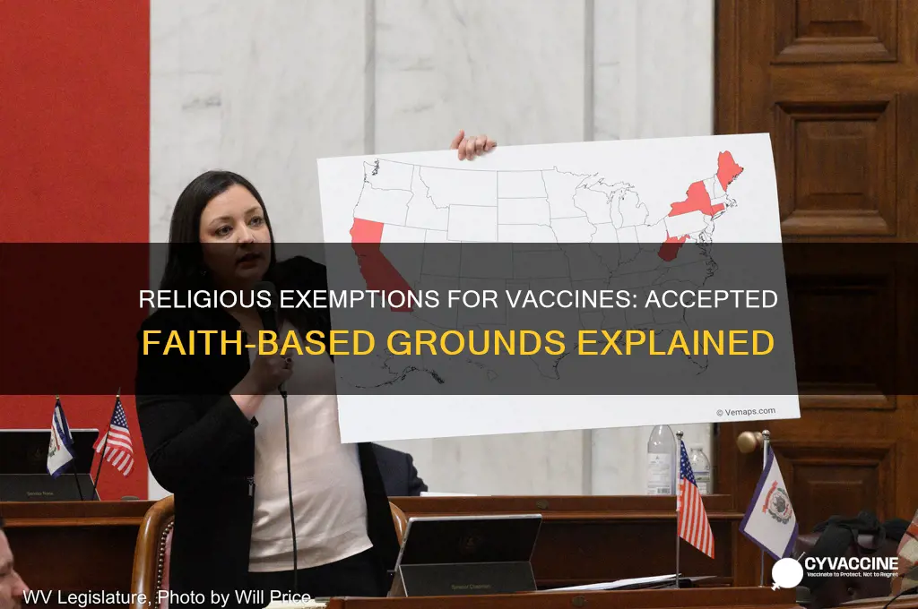what religiois grounds are accepted for vaccination exempotion
