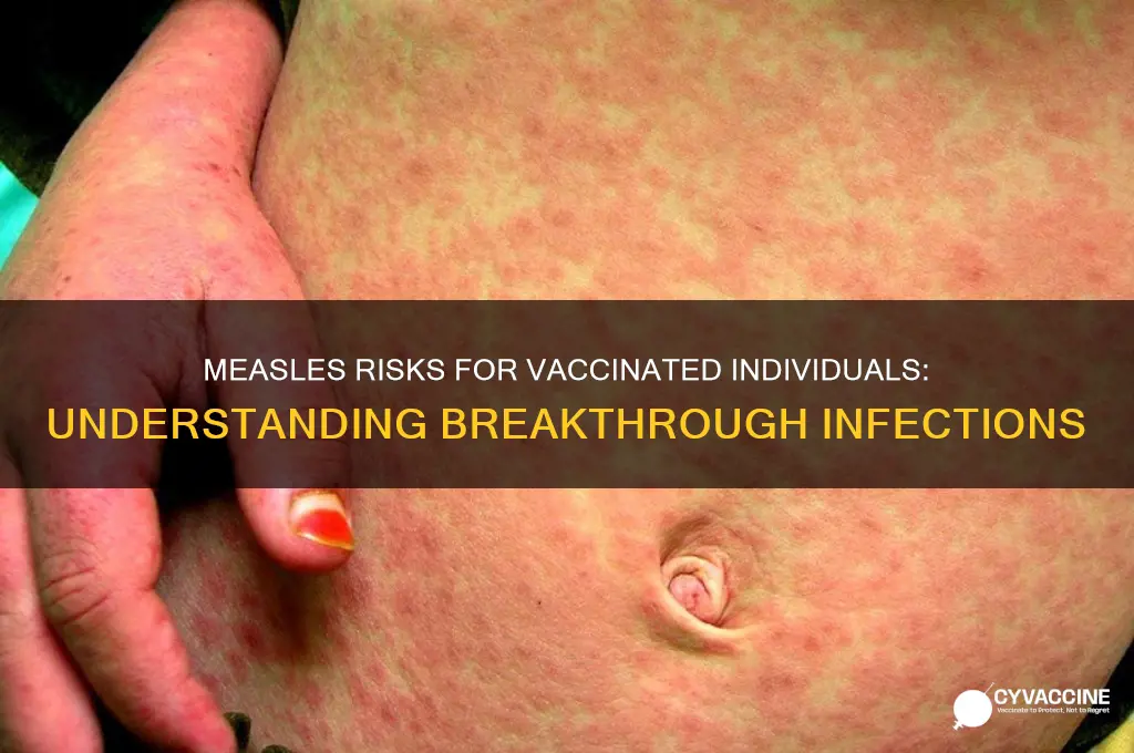 what risk does measels pose to vaccinated individuals