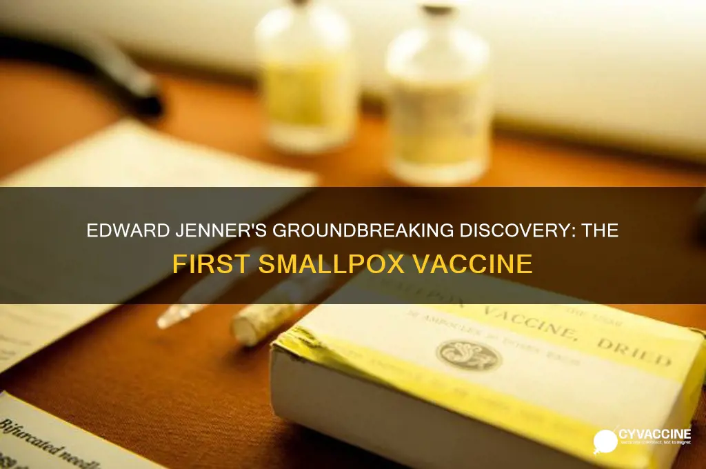 what scientist discovered the earliest vaccine against small pox
