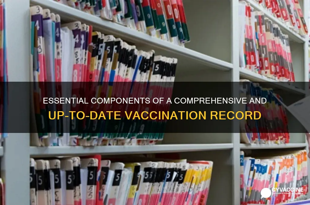 what should a healthy vaccination record look like
