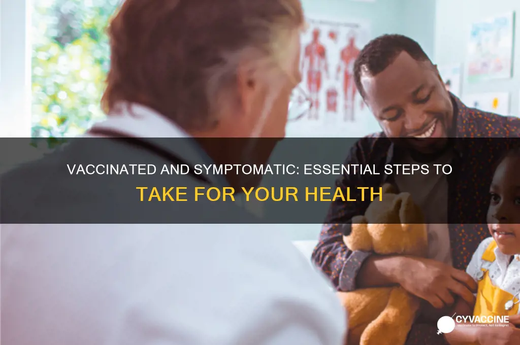 what should a vaccinated person with symptoms do
