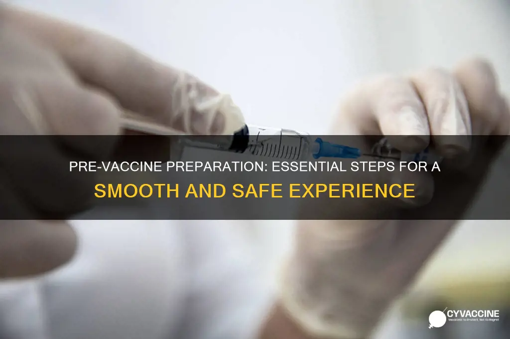 what should i do before taking the vaccine