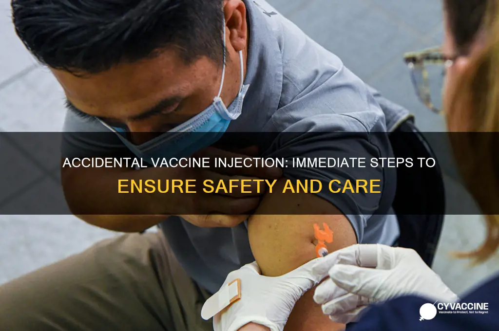 what should you do if accidentally injected with a vaccin