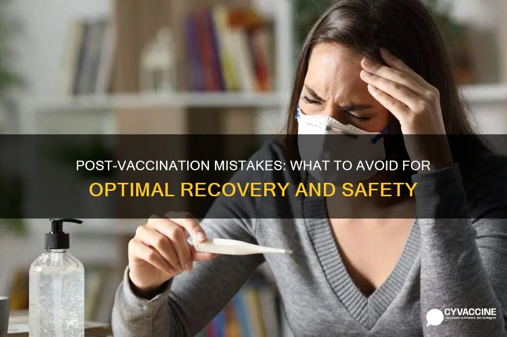 what should you not do after a vaccination