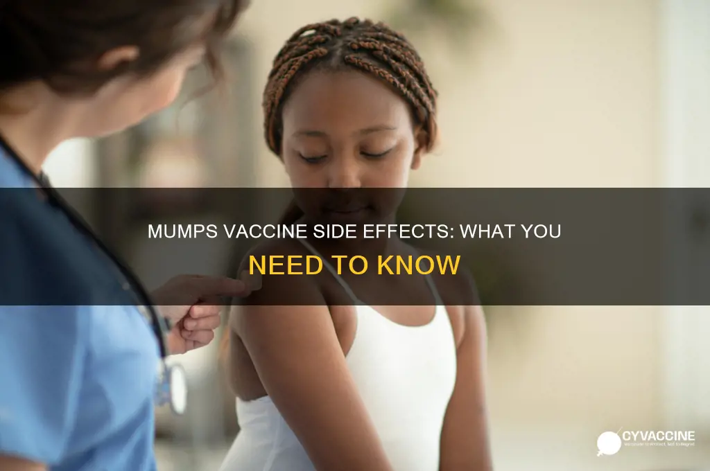 what side affects are associated with the mumps vaccine
