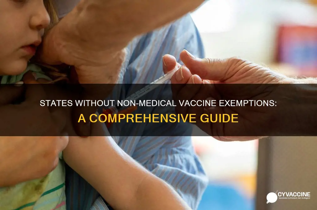 what state does not allow non medical vaccine exemptinos