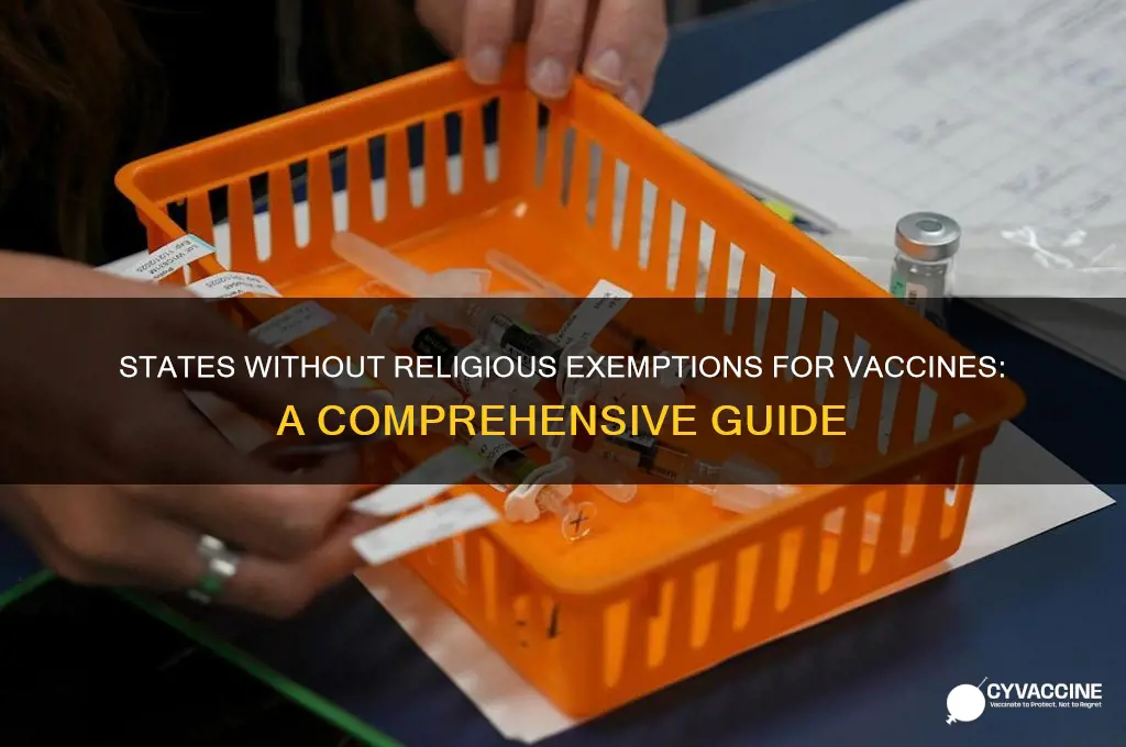 what state does not have religious exemption for vaccines