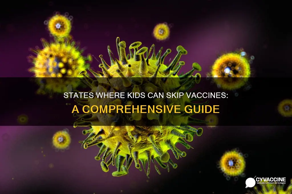 what states allowed your kids not to be vaccinated