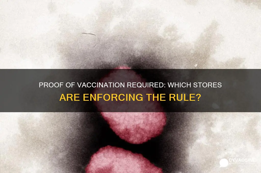 what stores are asking for proof of vaccination