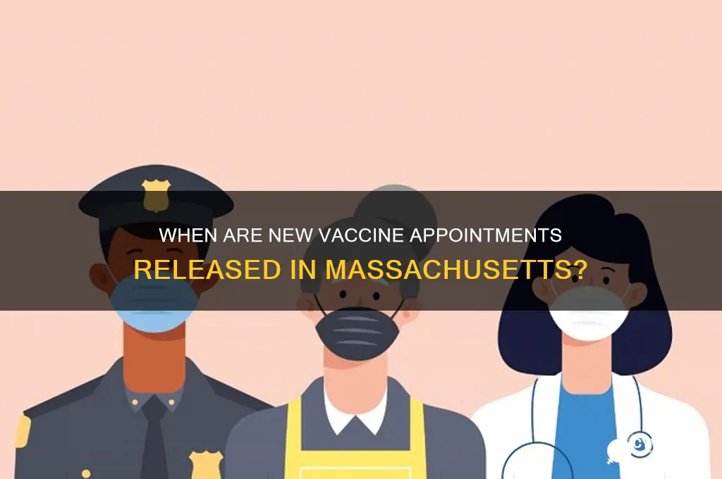 what time are new vaccine appointments released in massachusetts