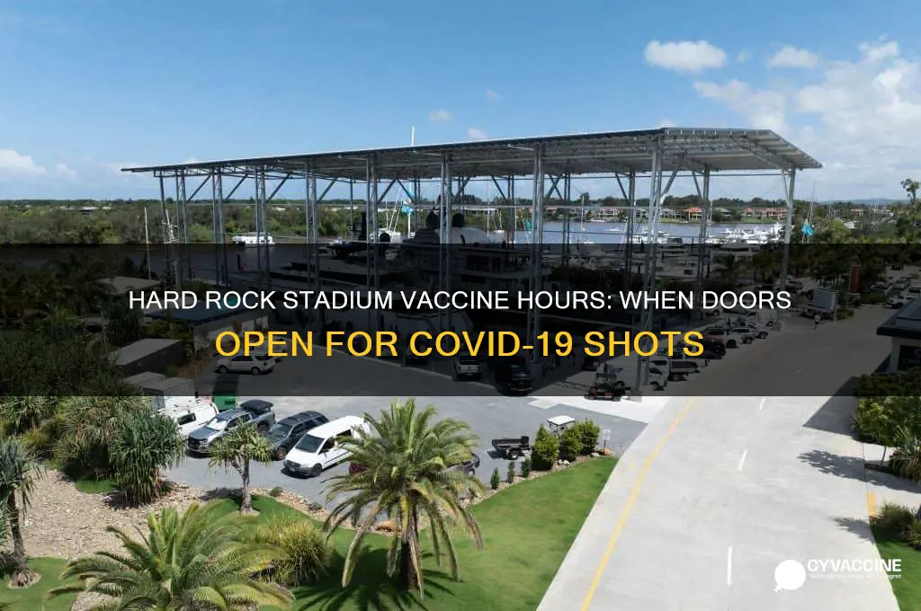 what time does hard rock stadium open for vaccines