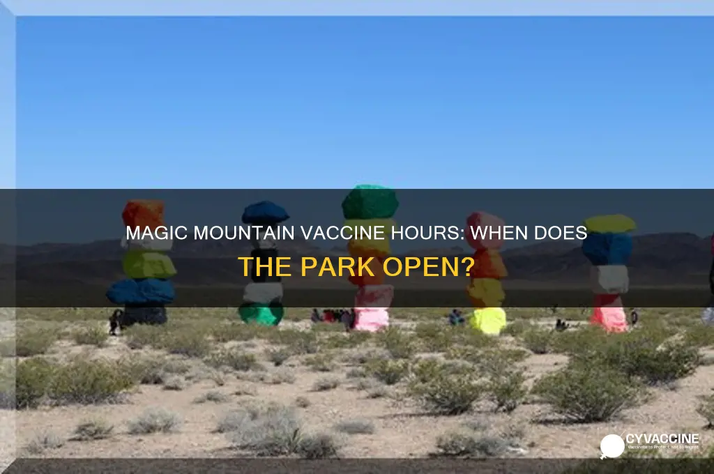 what time does magic mountain open for vaccines