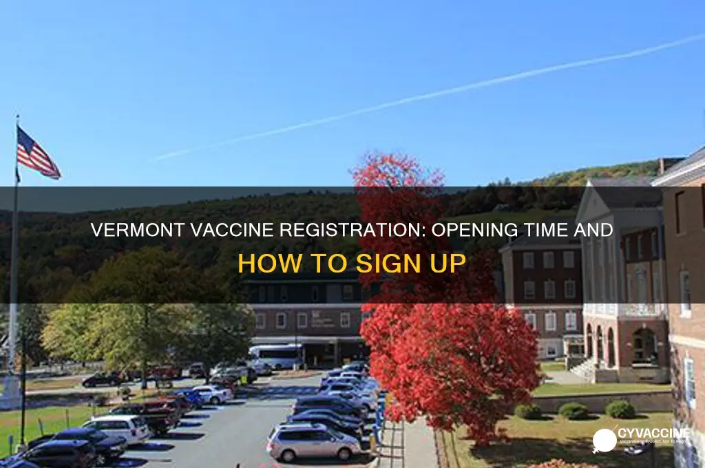 what time does vaccine registration open in vermont