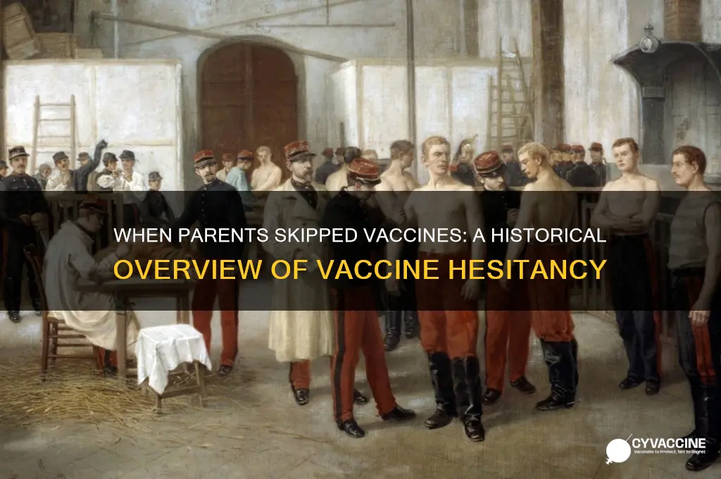 what time period did parents fail to vaccinate their children