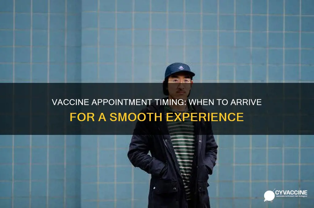 what time should i arrive for my vaccine