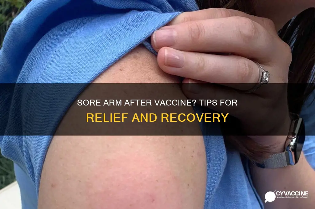 what to do about a sore arm after vaccine