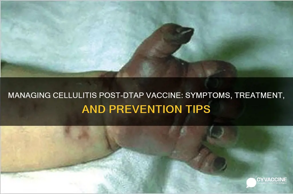 what to do about cellulitis after dtap vaccine