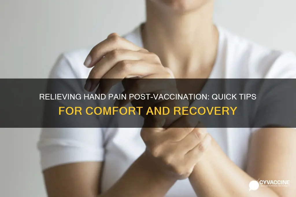 what to do for hand pain after vaccination