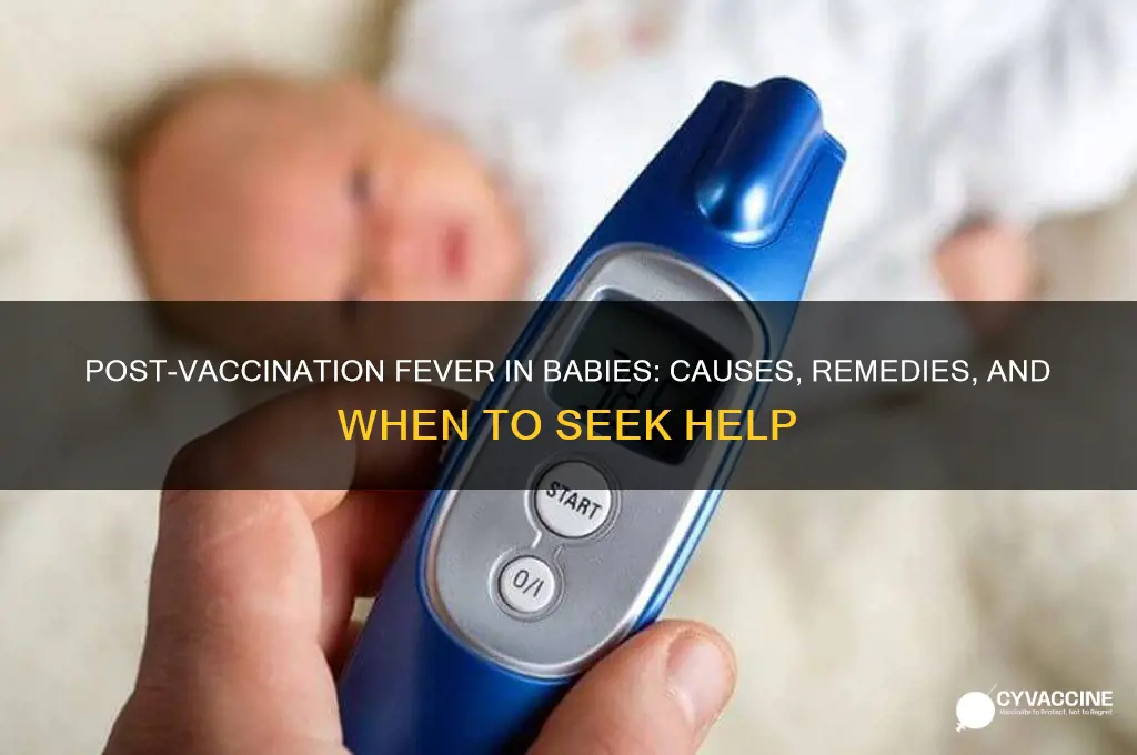 what to do if baby has temperature after vaccination