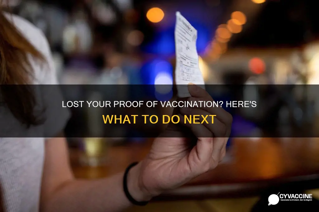 what to do if you lose your proof of vaccination
