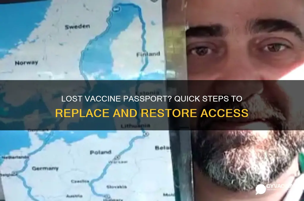 what to do if you lose your vaccine passport