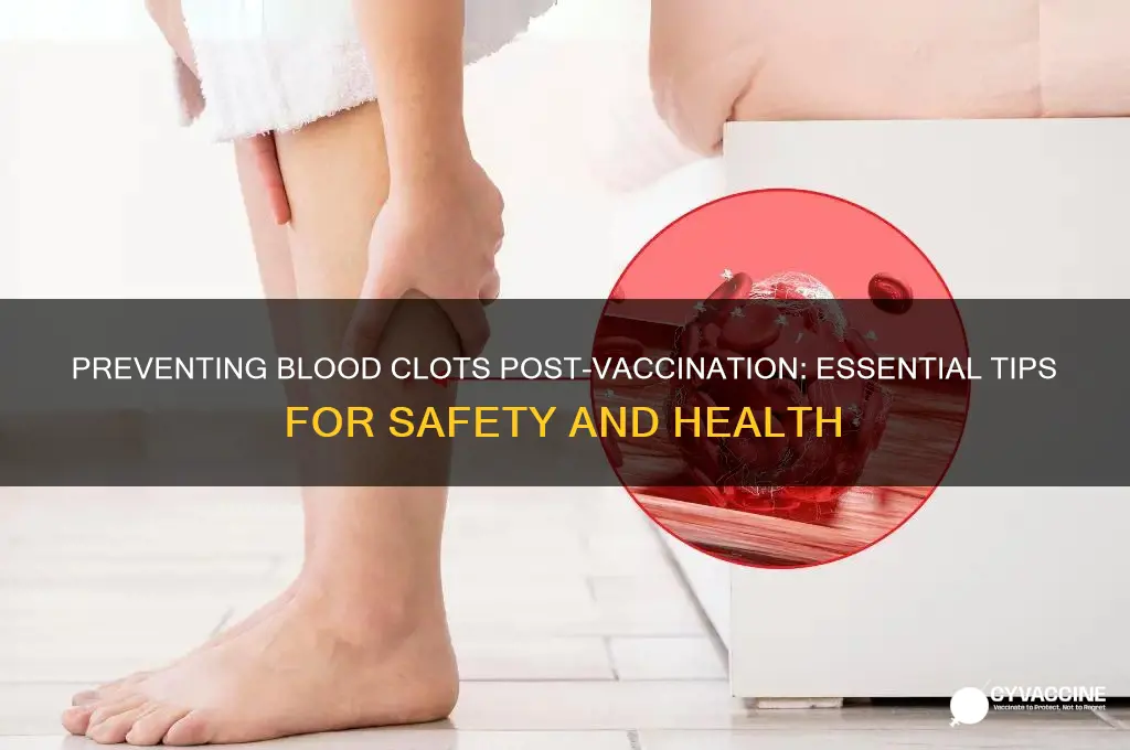 what to do to avoid blood clots after vaccine