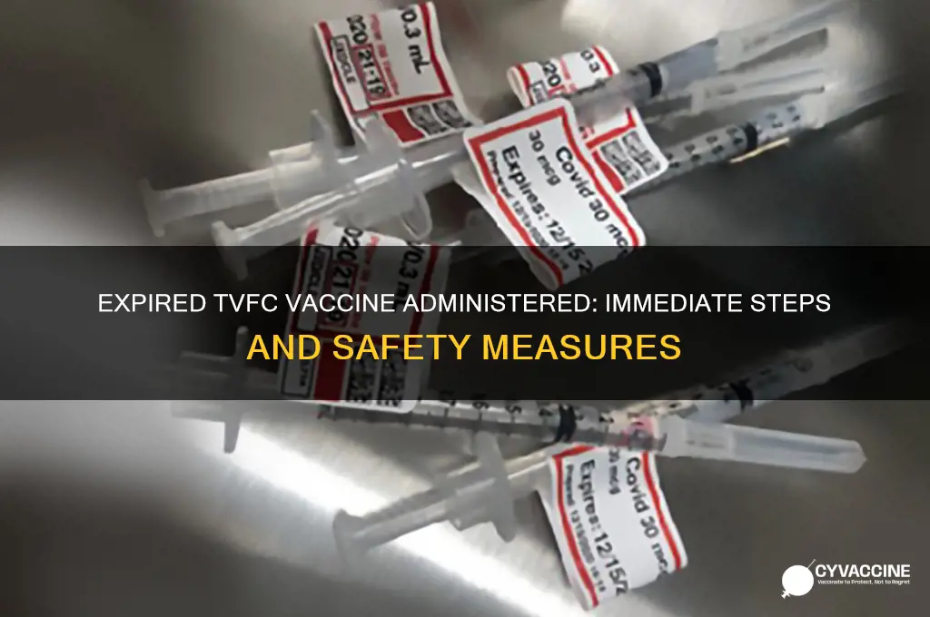 what to do when i administer expired vaccine tvfc