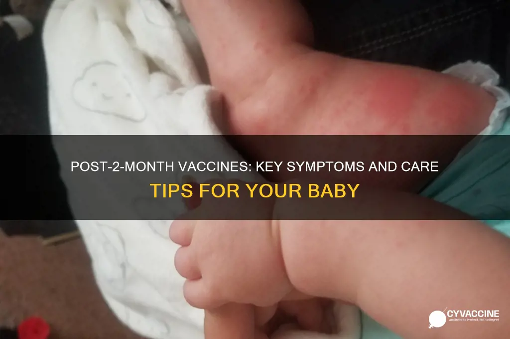 what to look for after 2 month vaccines