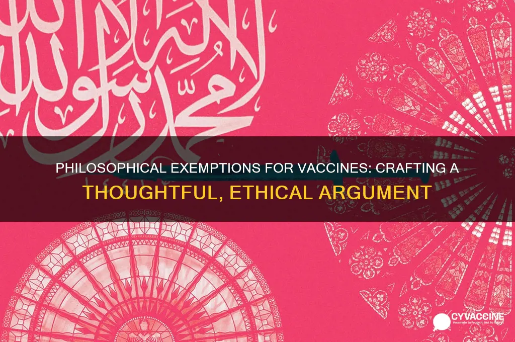 what to put for philosophical exemption on vaccines